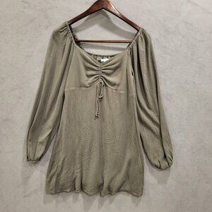 Copper Key Dress Women's Size Medium Long Sleeve Babydoll Peasant Hippie Boho